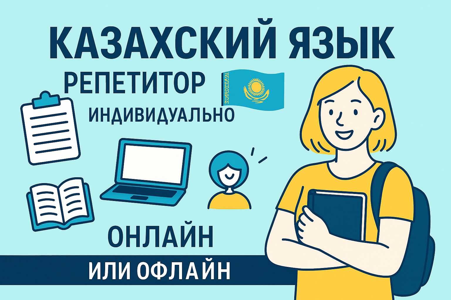 Репетитор казахского языка. Онлайн и офлайн, все уровни