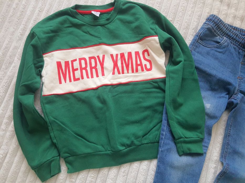 Сет блуза и дънки MERRY XMAS 134 р-р
