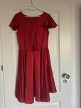 Rochie rosie din saten
