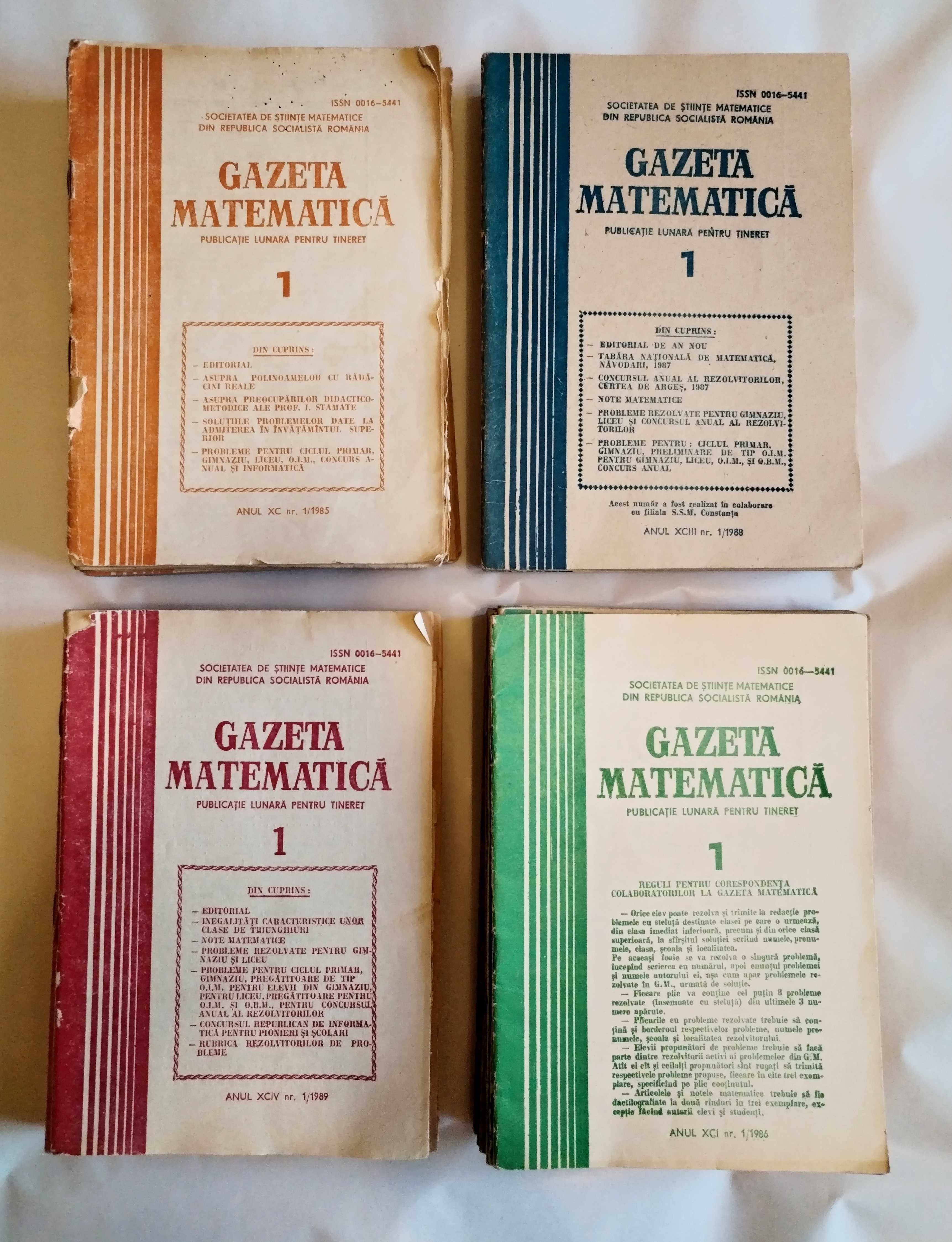 Pachet Gazeta matematica anii '80