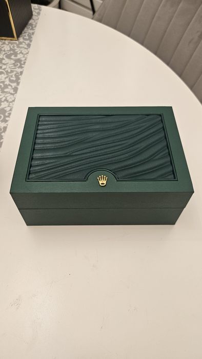 Cutie cadou verde din piele