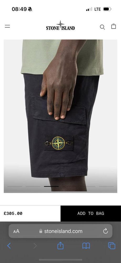 Pantaloni scurti cargo Stone Island