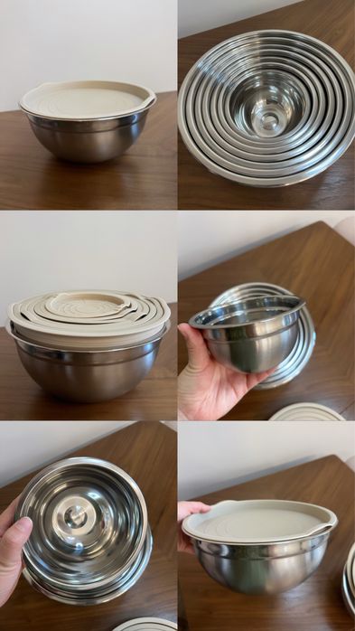 Продаю новый набор мисок из нержавеющей стали с крышками