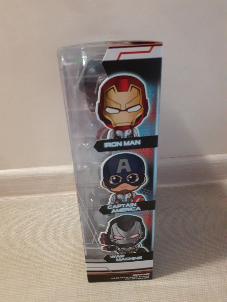 Set figurine Hot Toys Cosbaby - Iron Man, Captain America, War Machine