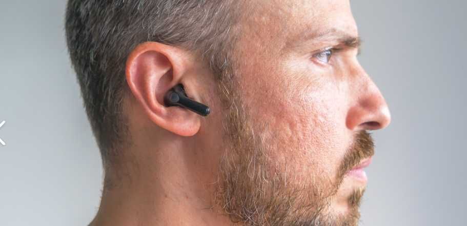 Casti wireless Soundpeats Air3, Bluetooth V5.2, IPX5, Negru