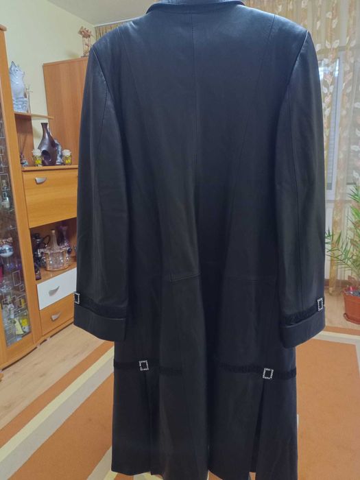 haină lungă piele