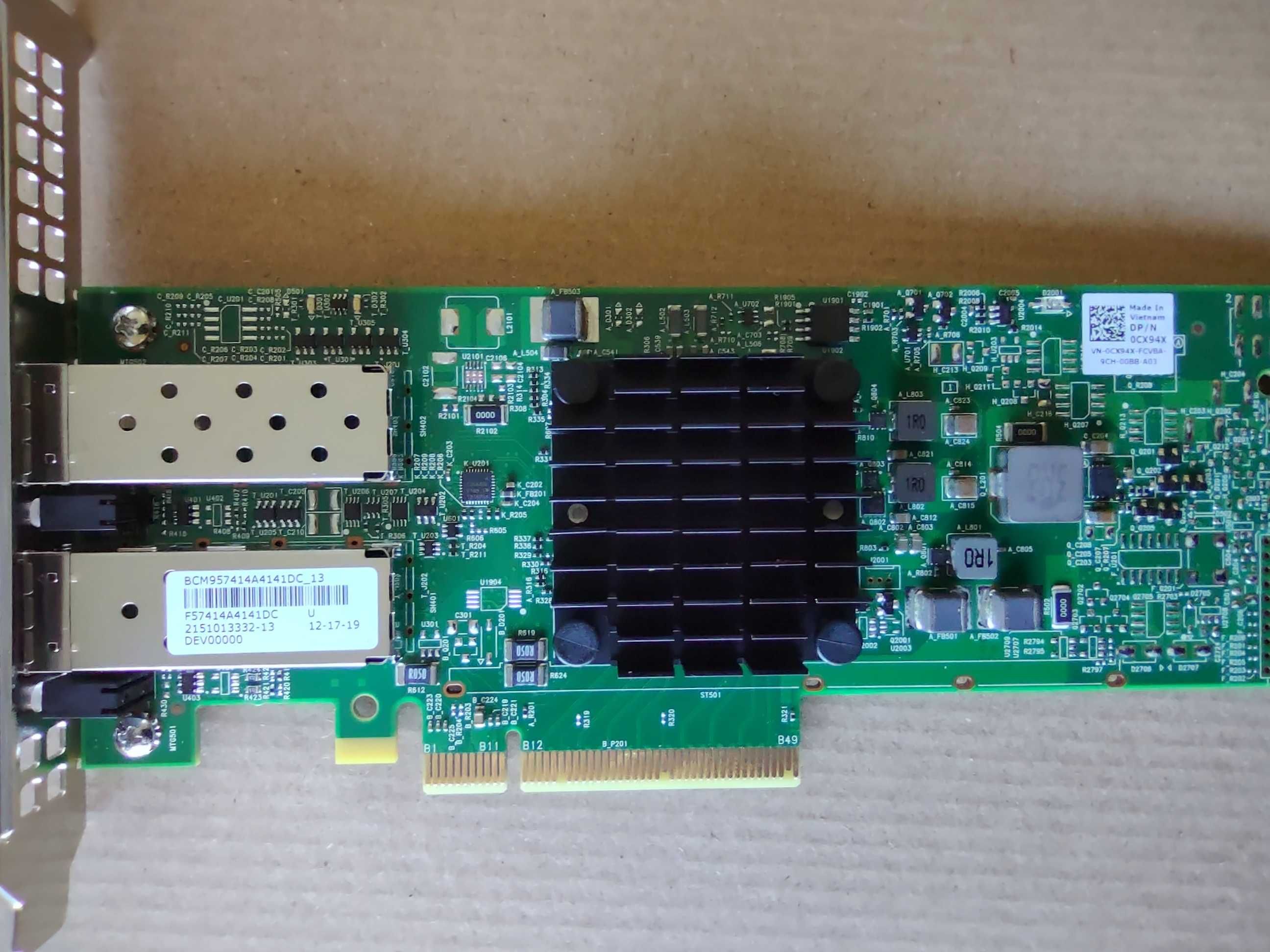 Ethernet Контролер 25Gb/10Gb DP SFP28 PCIe3 x8 631SFP28 CX94X BCM57414