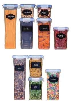 Set 10 recipiente etanse Chef's Path, din plastic, transparente