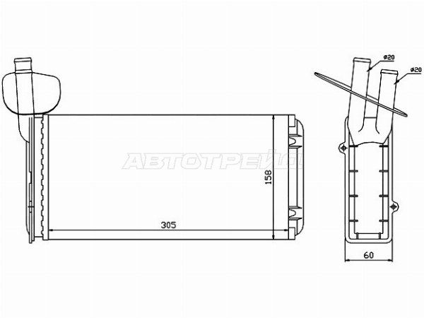 Радиатор отопителя салона Volkswagen Caravelle