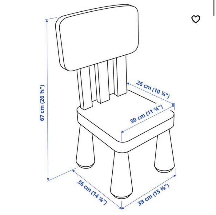 Masa si scaun copii MAMMUT Ikea