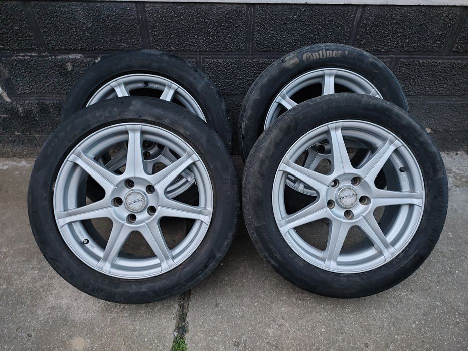 Vând Set Jante Aliaj 5x112 + Cauciucuri 205/55/17 Vara Import Germania