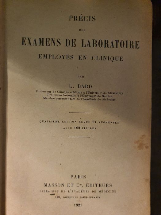 Carte medicala "Precis des examens de laboratoire"