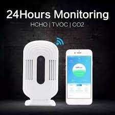 Smart WIFI Уред за качество на въздуха прахови частици, HCHO TVOC CO2