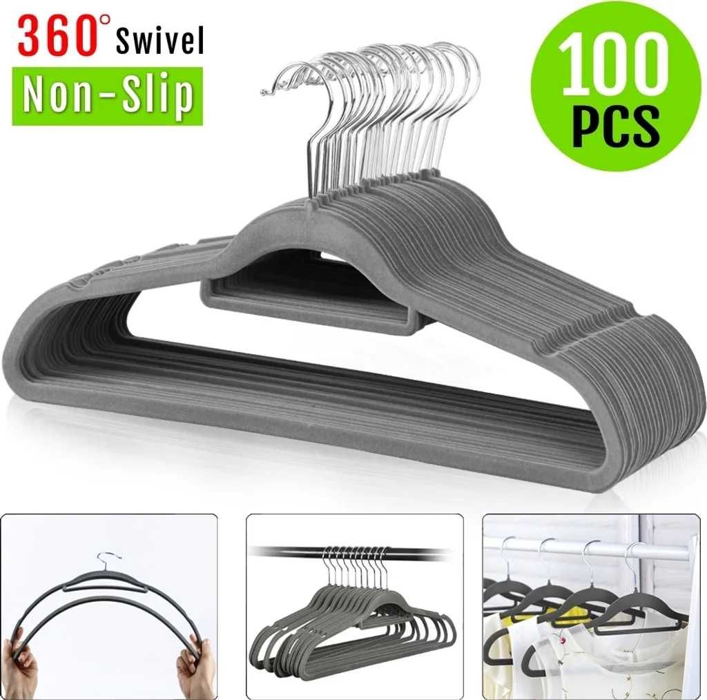Umerașe rezistente pentru haine, antialunecare |YT 591300 Gray(100pcs)