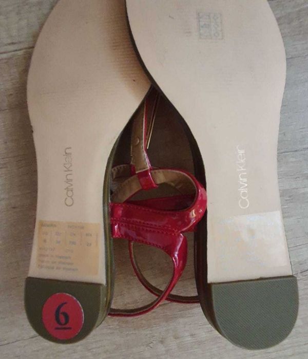 Sandale Cakvin Klein originale ,rosii, dama,nr.36