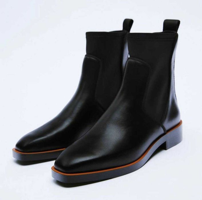 Ботинки кожаные ZARA