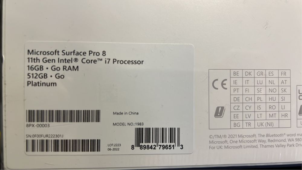 НОВ!!! Лаптоп Ultrabook Microsoft Surface Pro 8 Intel® Core™ i7-1185G7