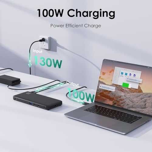 Нов USB-C 12 в 1 док станция, 8K DP, Dual 4K HDMI, Ethernet, 130W PD