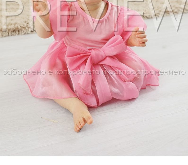 Официална рокля момиче 9-12 мес