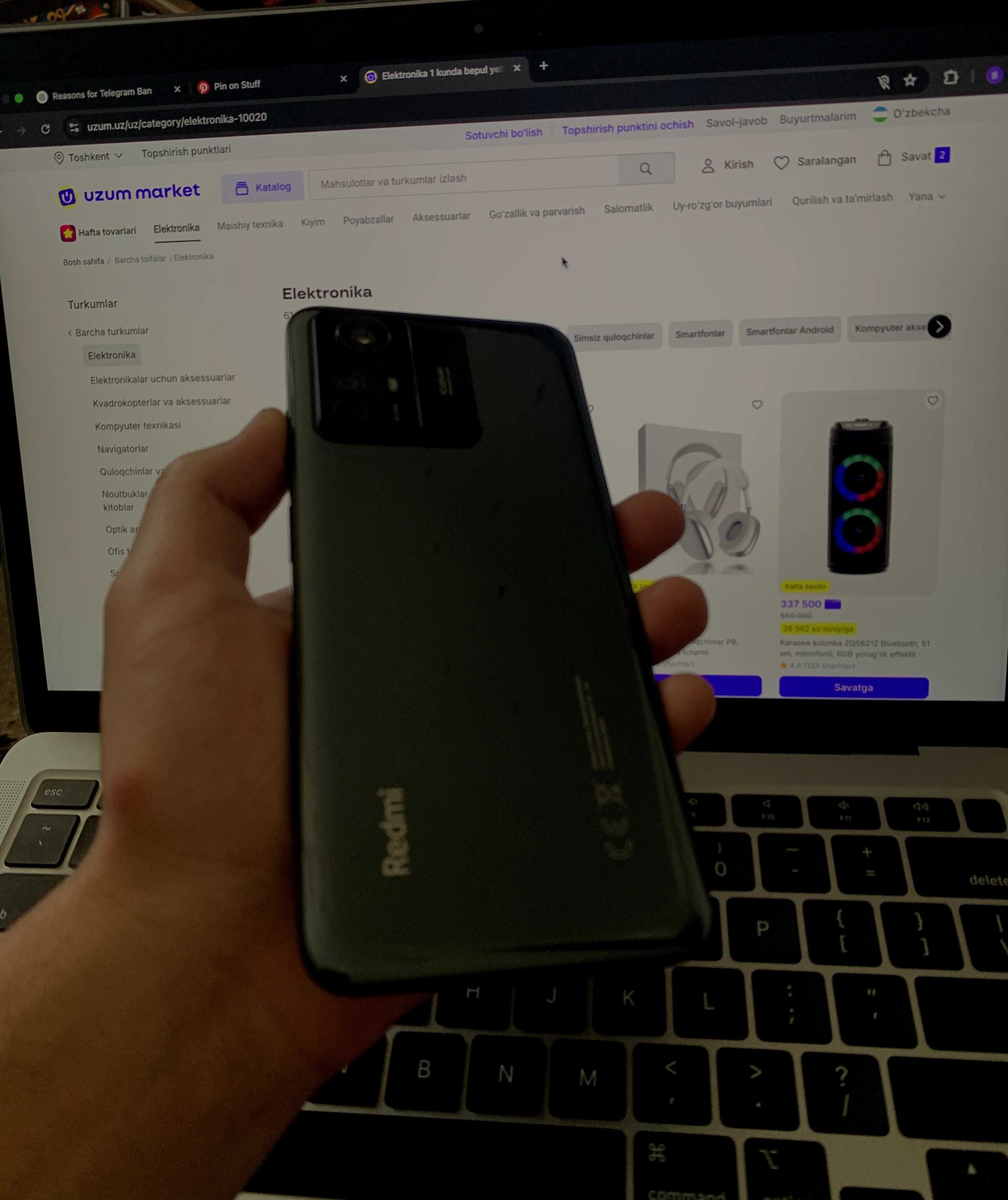 Redmi Note 12S sotiladi aybi yo'q korobka bor holati yaxshi obmen yo'q