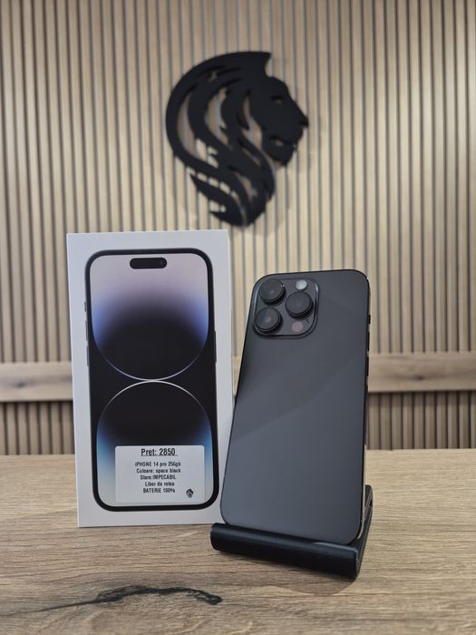iPhone 14 Pro 256gb Black Neverlocked Bat 100%/Fact+Garantie