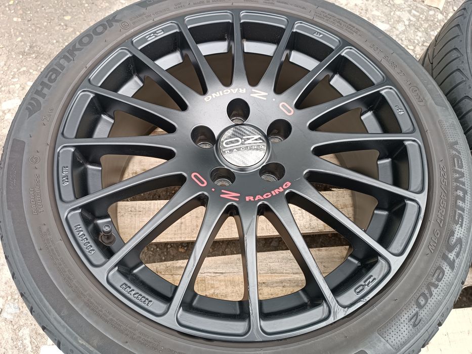 Лети джанти 17ки 5х108 O.Z.Racing Superturismo GT + летни гуми Hankook