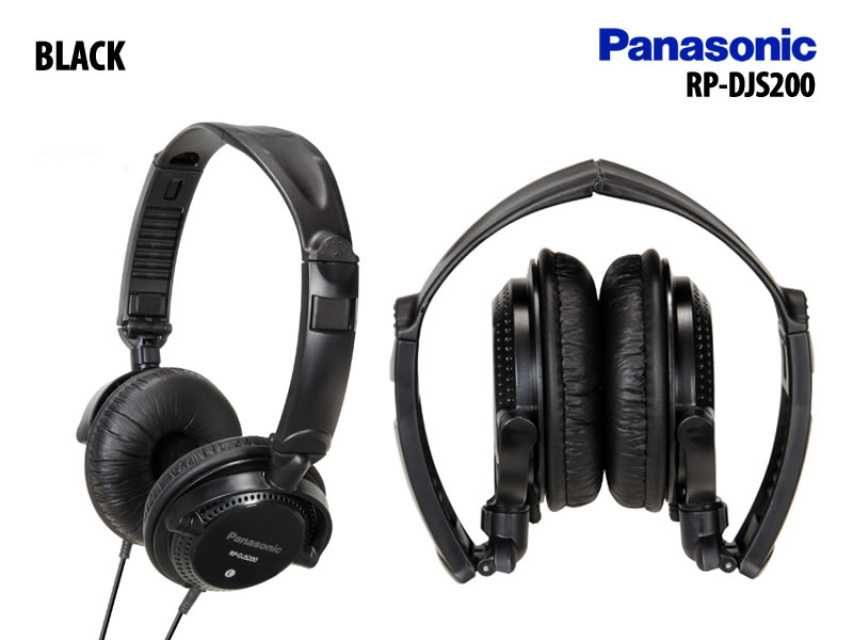 Casti Panasonic RP-DJS200, negre, noi in cutie, nefolosite