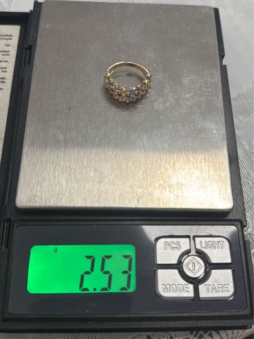 Inel din aur alb galben roz 14 k