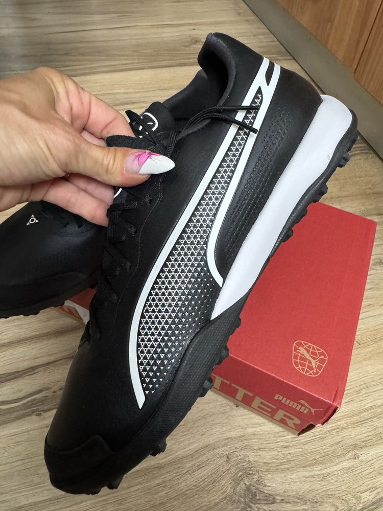 Нови кожени стоножки PUMA King Pro Tt Football Shoes Black! 45 н