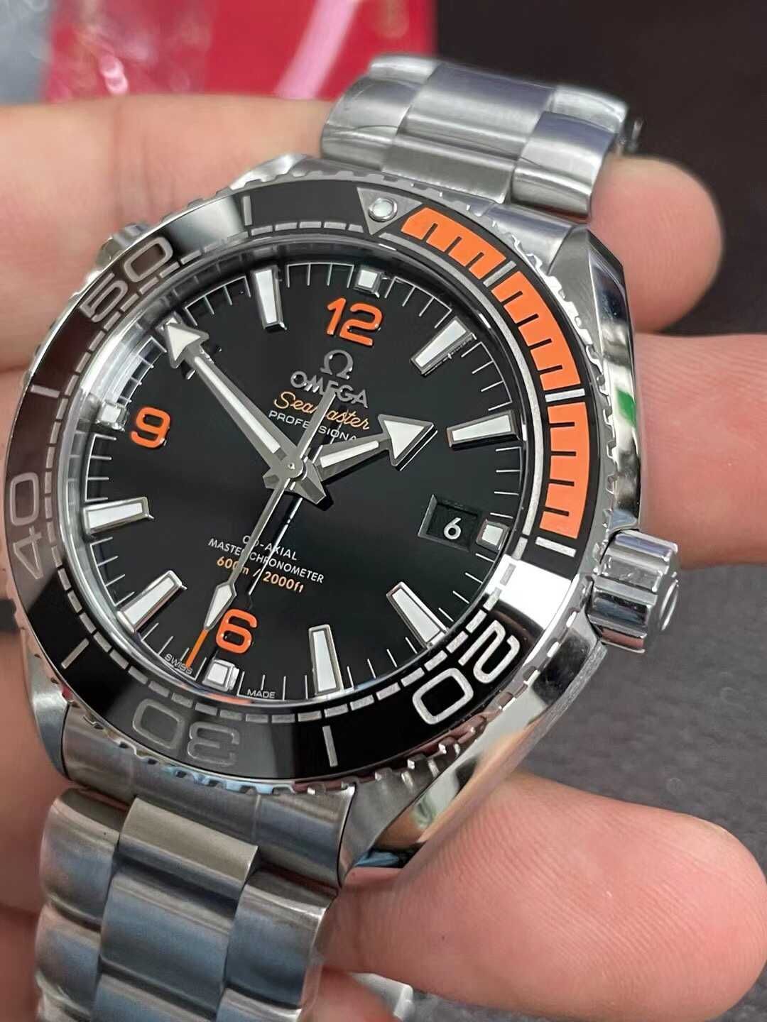 Omega seamaster planetocean сребрист/оранж