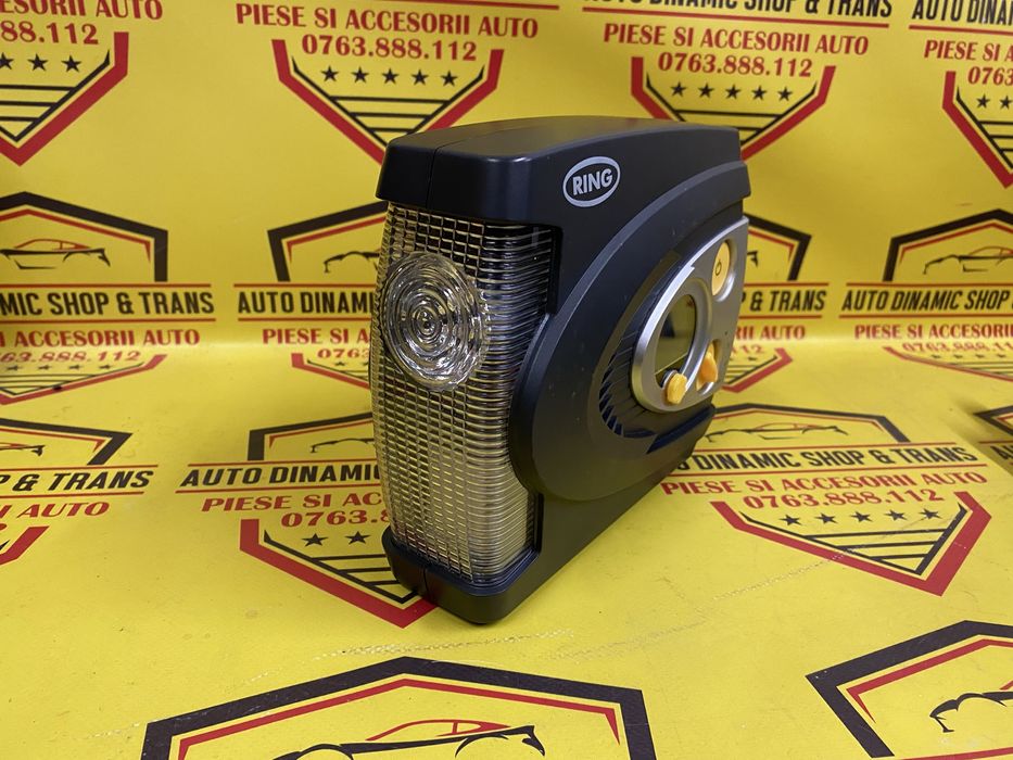 Compresor auto digital umflat roti Ring 12V 120W 10 A cu lumina led