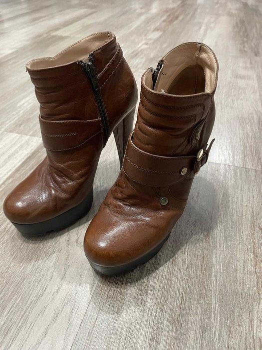 Cizme dama piele maro Cristhelen B, marime 37-38-39