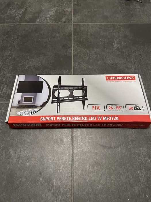 Suport fix TV, 50 kg, diagonala 26-55 inch