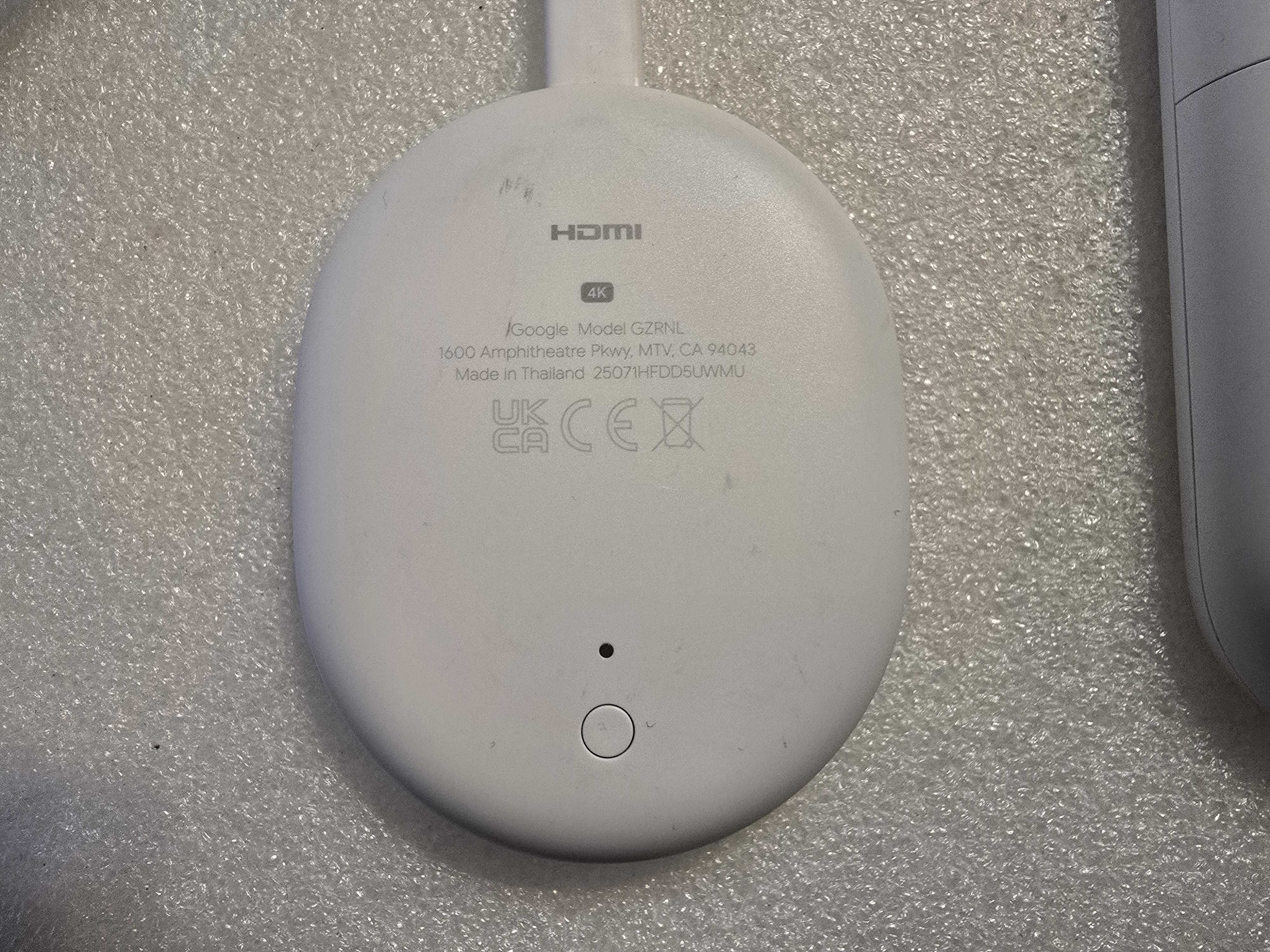 Google Chromecast TV, 4K, HDMI, Bluetooth, Wi-Fi, Alb, model: GZRNL