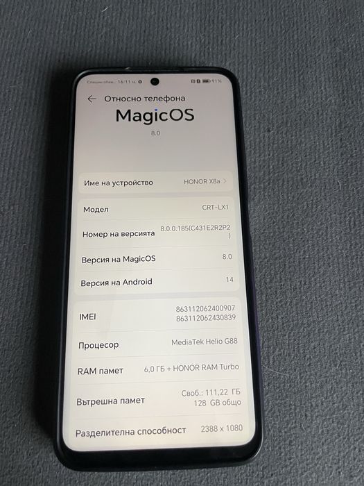 HONOR X8a 128gb 6ram