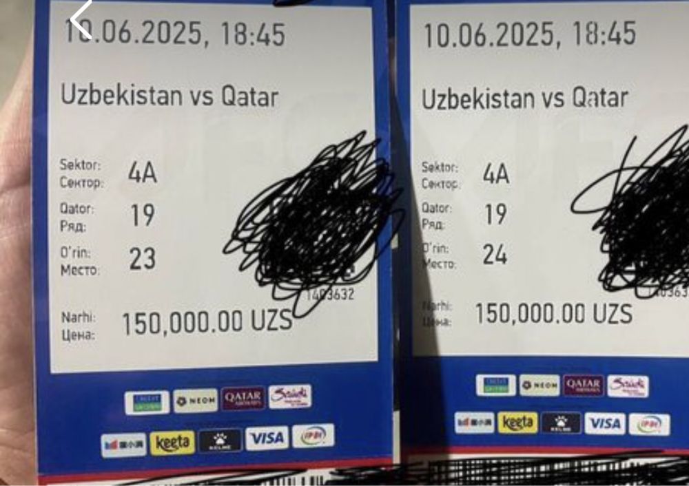Uzbekiston Qatar Fudboolga bilet 100%
