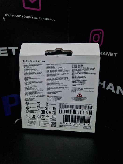 Casti In-Ear Xiaomi Redmi Buds 6 Active - Sigilate / Negru