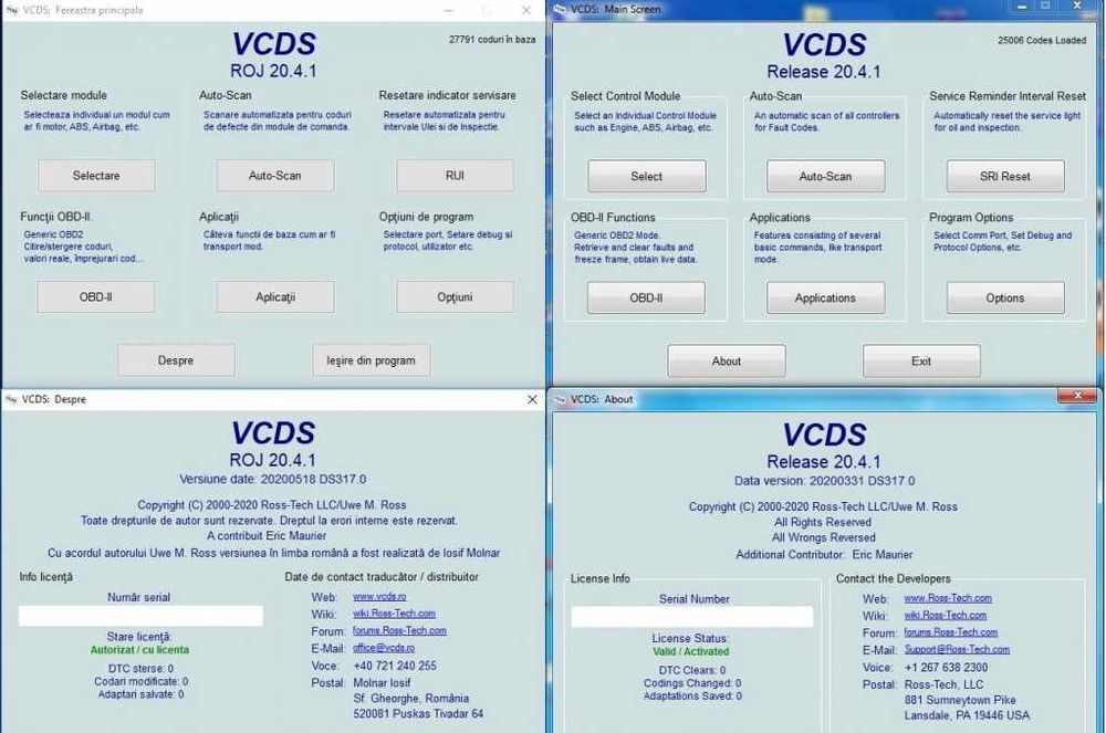 Tester auto VCDS VAG COM 22.9 Soft in Lb.Romana VW AUDI SKODA SEAT