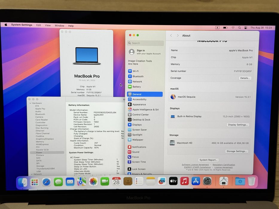 *512GB*Като Нов 13.3'Macbook Pro M1/8GB Ram/512GB SSD
