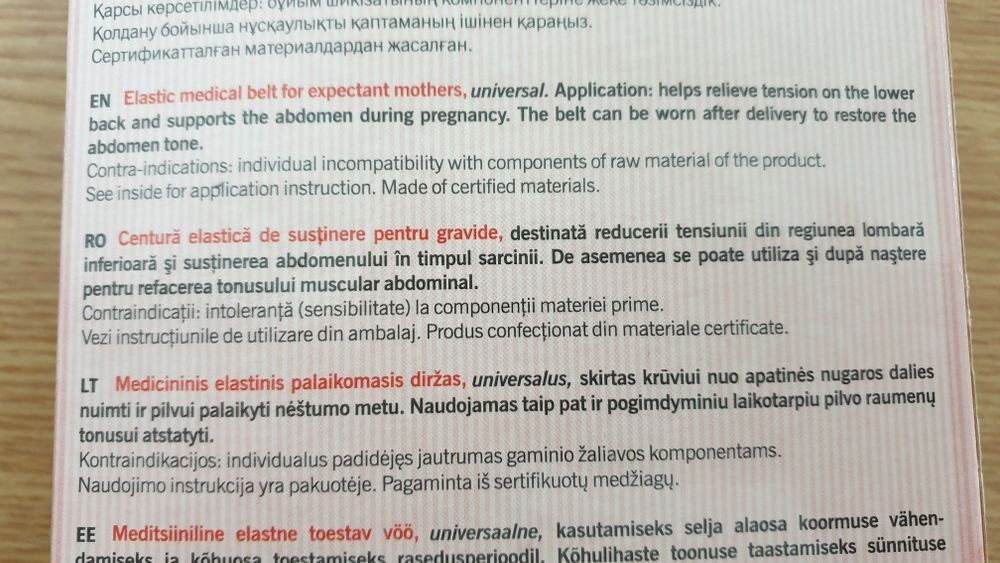 Centură elastica susținere gravide Gerda