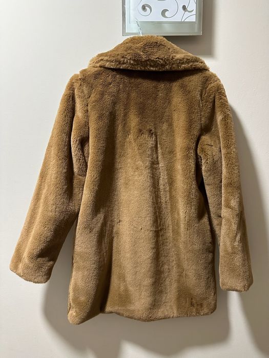 Дамско кафяво палто Teddy Bear палтенце