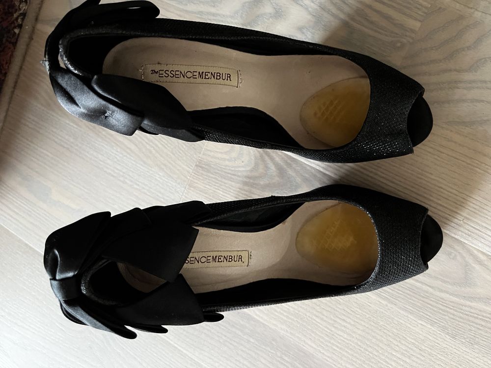 Pantofi gala ,36,negru-sclipici