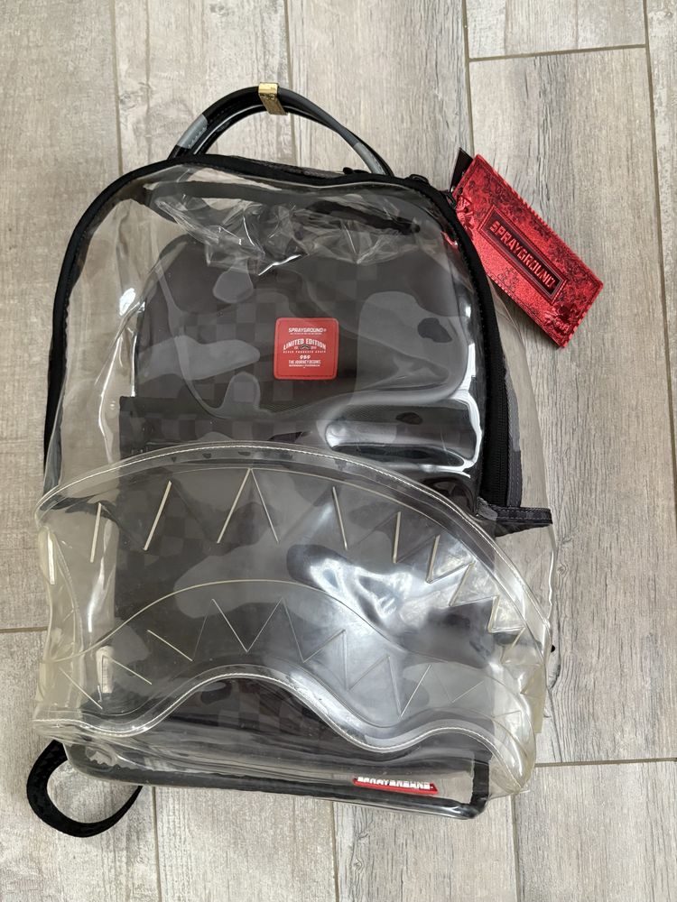Vand ghiozdan sprayground limited edition model clear and waterproof