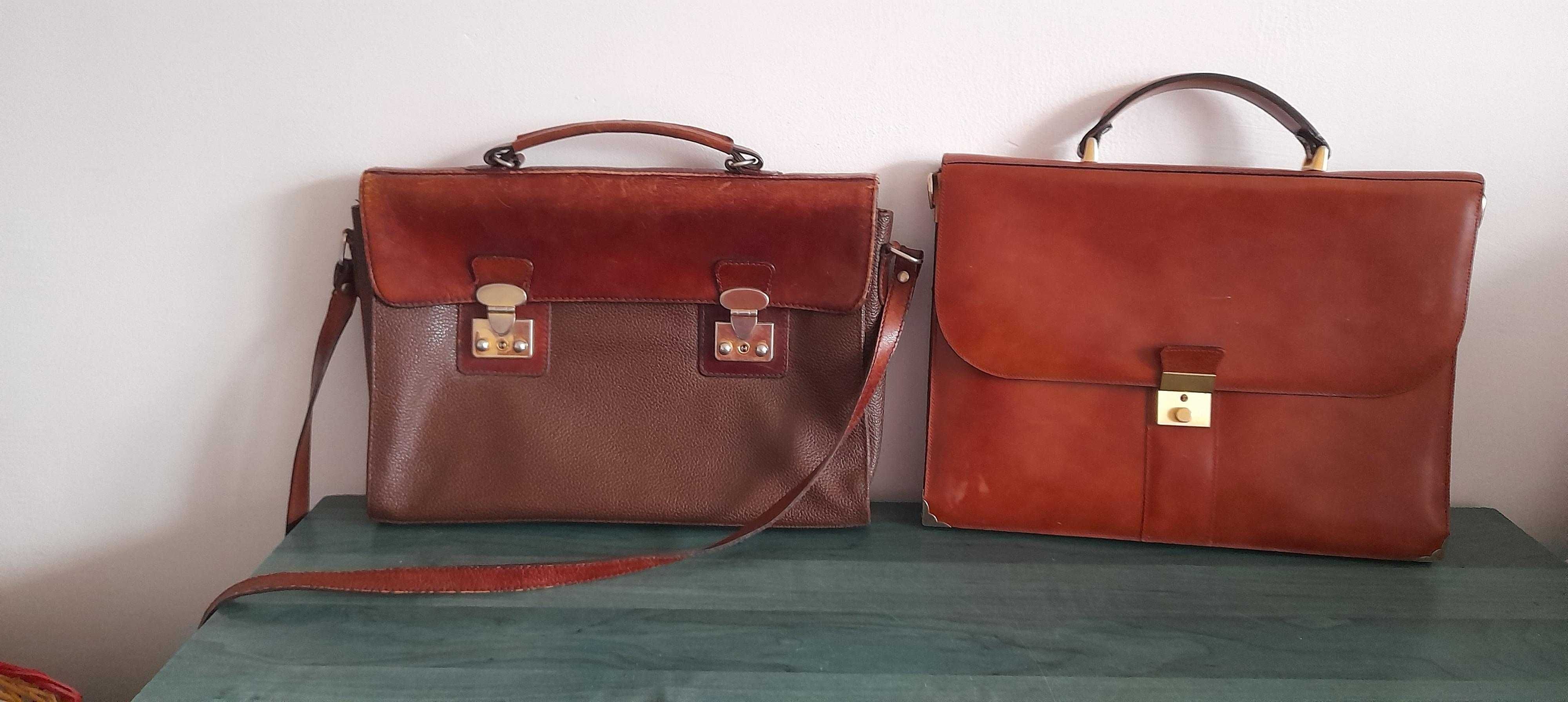 Geanta/Serviete din piele naturala stil vintage „Zanon&Zago”