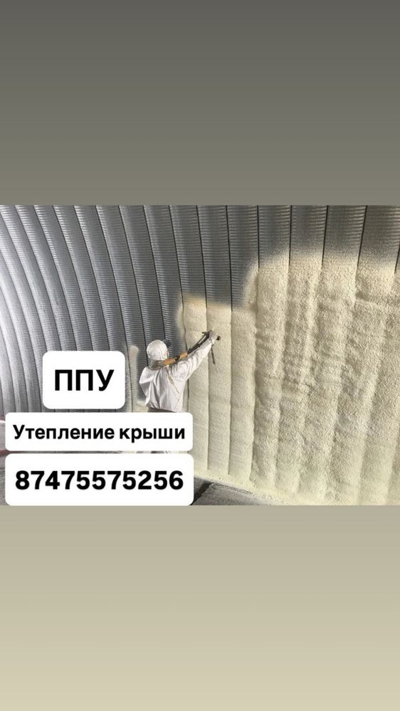 Утепление крыши ППУ с выездом