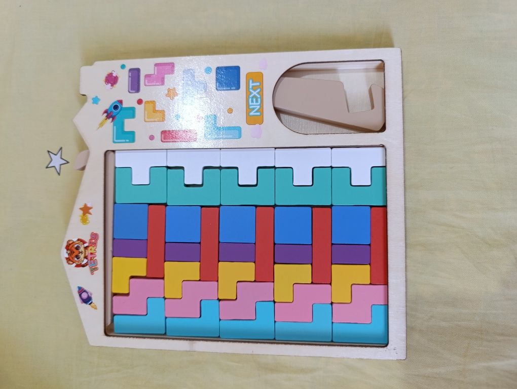 Деревянный тетрис игрушка