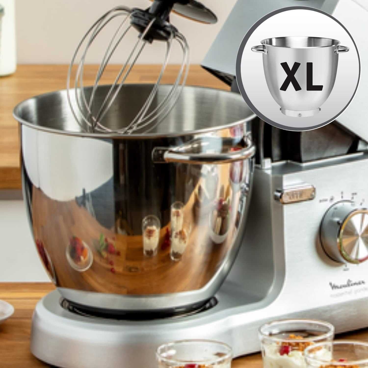 Moulinex Masterchef QA810D Планетарен миксер, 6,7L ,1500W, 8 скорости