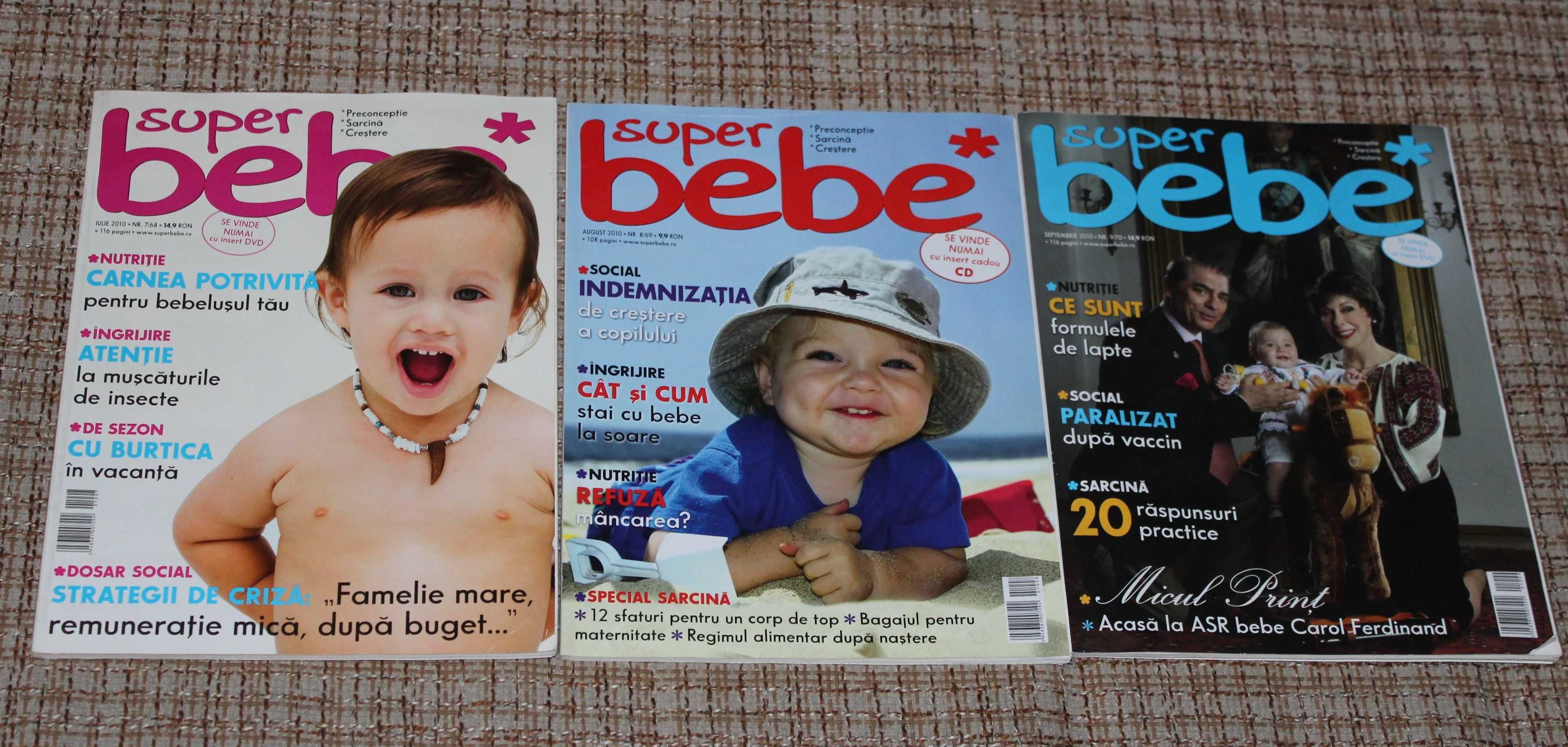 lot reviste si carti cresterea copilului mami super bebe