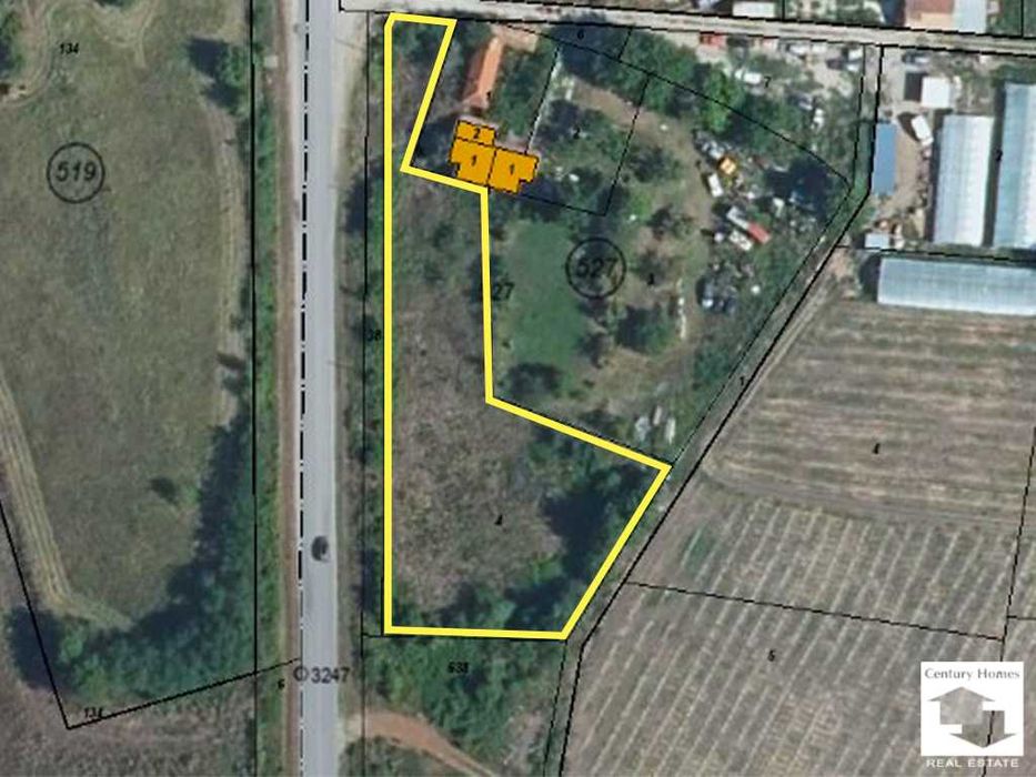 120384 Равен парцел, с лице на главен път, до Летище Горна Оряховица