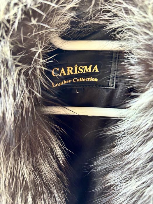 Geaca dama din piele si blana naturala